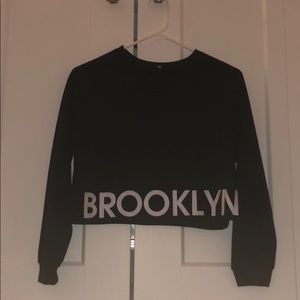 Never worn “Brooklyn” cropped sweatshirt (no hood)